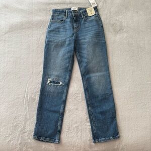Abercrombie Kids Girls High Rise Straight Jean (NWT)